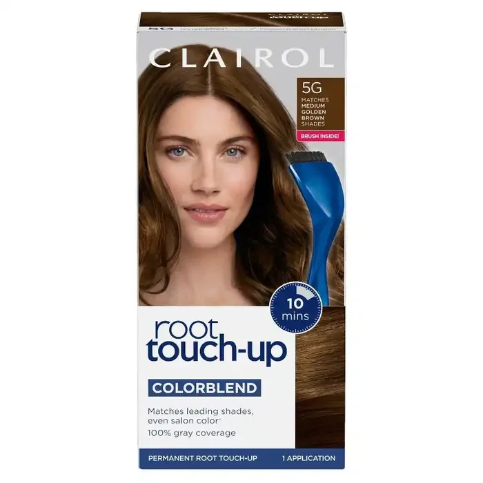 Clairol Root Touch-Up Permanent Hair Color – 5G Medium Golden Brown Hair Dye Kit