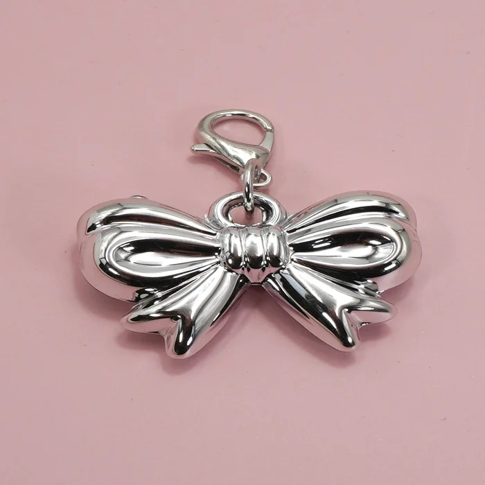 Classic Silver Bow Shoe Charm – Silver