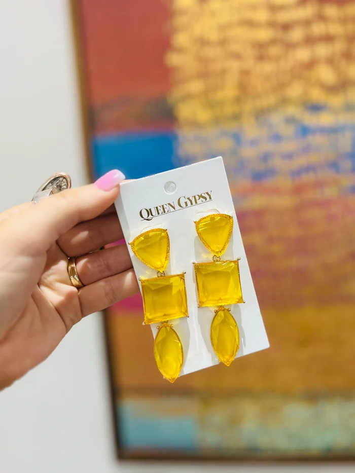 Crystal Stone Drop Earring