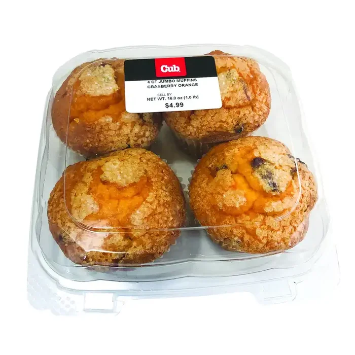 Cub Cranberry Orange Muffins, 4 Count, 1 Each