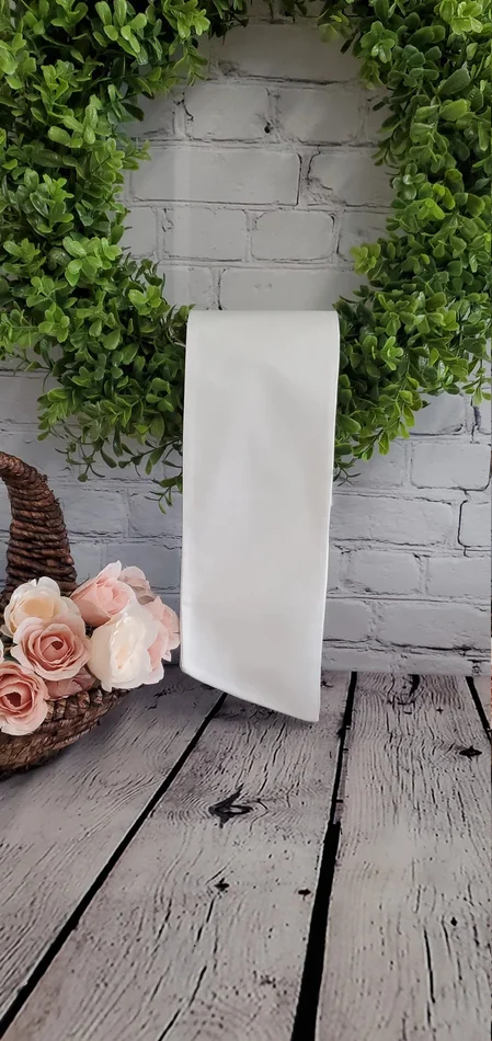CUSTOM MONOGRAM WHITE WREATH SASH