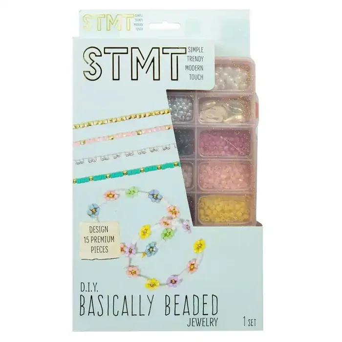 DIY Basically Beaded Jewelry Kit – STMT Bracelet Making Kit with Clay Beads & Storage Case, 3696 Pieces