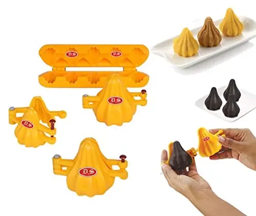 DS Ganpati Plastic Modak and Chocolate Mould 4 Size Combo