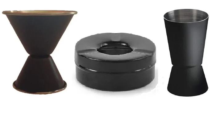 Dynore 2 Black Peg Measure with Black Lid Ash Tray.
