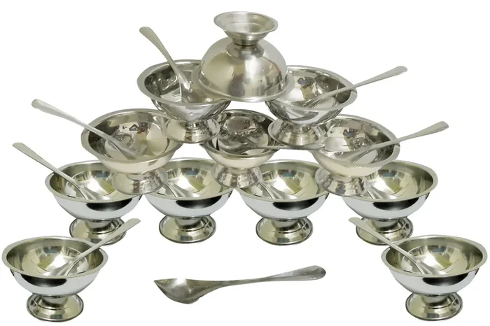 Dynore 24 Piece Set of Ice-Cream Cups/Soup Bowl with Ice Cream Spoon – 12 Piece Each