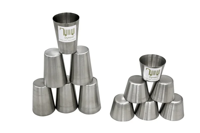Dynore Stainless Steel Set of 12- 30/50 ml Shot Glass