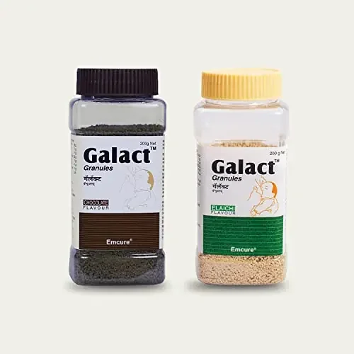 Emcure Galact Granules – Shatavari Powder – Breast Feeding Supplement Increase Milk supply – Lactation Supplement for Women – Mothers – Flavor 200 g (Elaichi & Chocolate 400G)