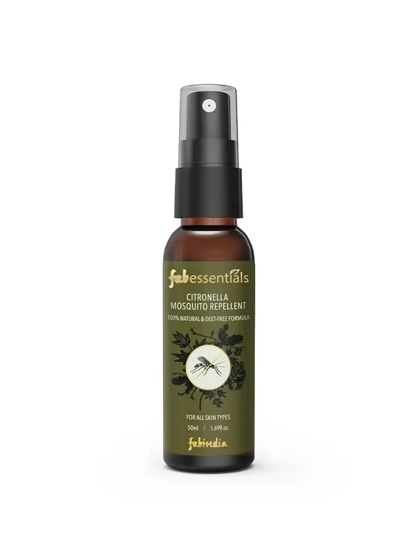 Fabessentials Citronella Mosquito Repellent – 50ml Mosquito Repellant Spray 8 Hours Protection Against Dengue Malaria & Chikungunya 100% Natural Mosquito Repellent Liquid