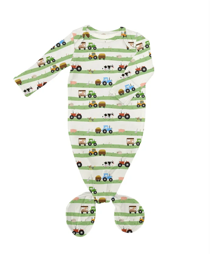 Farm Stripes Knotted Gown