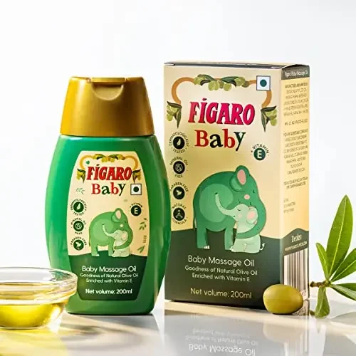 Figaro Baby Massage Oil With Goodness Of Natural Olive Oil Enriched With Vitamin E Dermatologically Tested 200 Ml