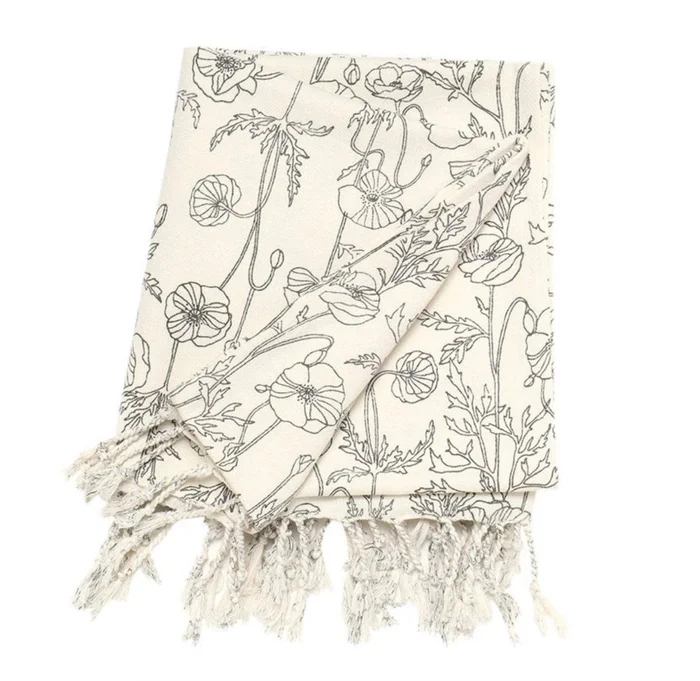 Floral Cotton Throw