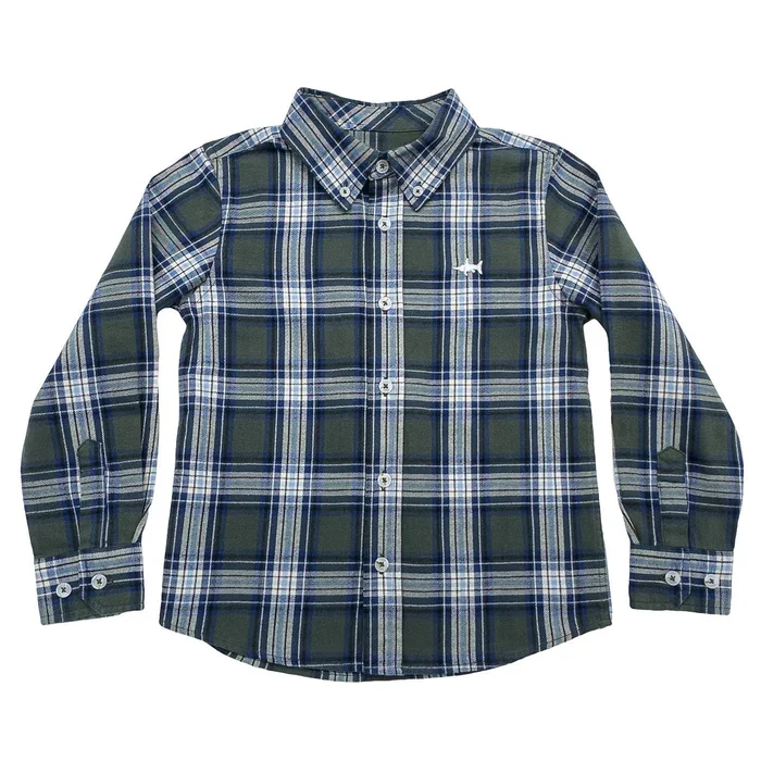 Folly Island Flannel Shirt – Green Plaid