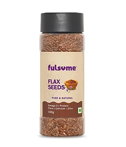 FULSOME – Raw Flax Seeds (100G – Sprinkler Jar) – 2 Units