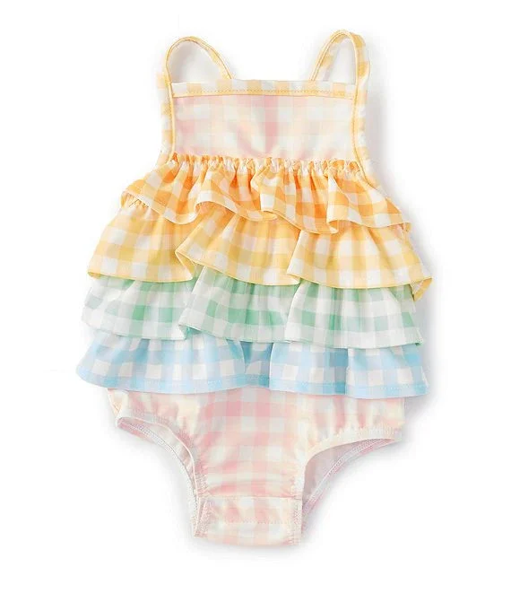 Gingham Ruffle Swimsuit