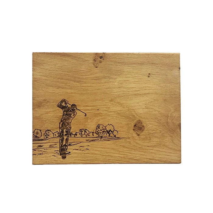 GOLF SCENE OAK BAR BOARD