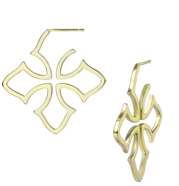 Grace Cross Hoop Earrings
