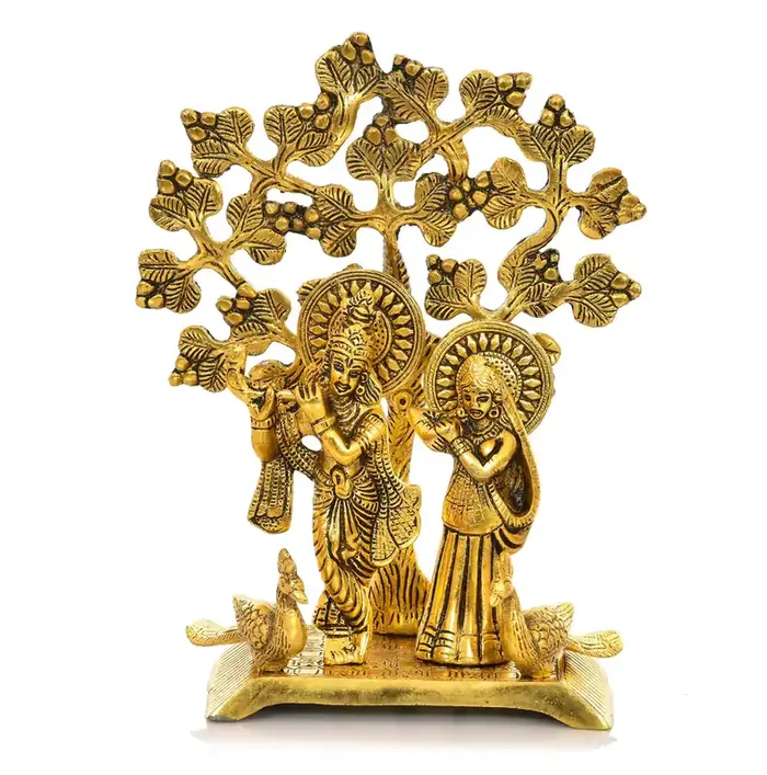 Handicraft Radha Krishan Idol Under Tree New / Radha Krishna murti