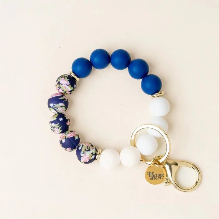 Hands-Free Keychain Wristlet Notes of Navy