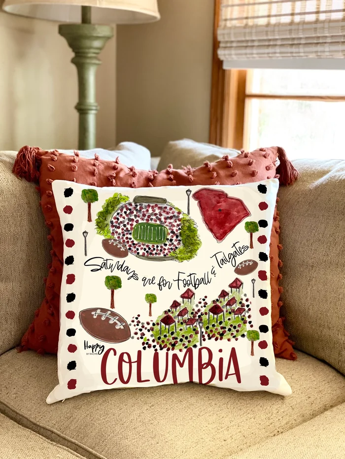 HAPPY BY RACHEL USC GAMECOCK Columbia, SC Multi Sport Double Sided Squ