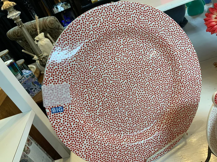 Happy Everything Red Dot Platter