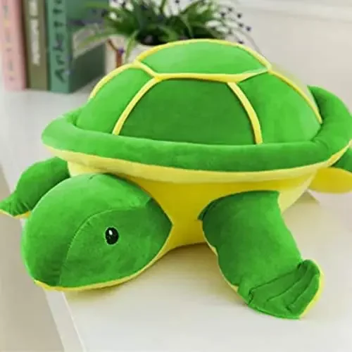 HUG ‘n‘ FEEL SOFT TOYS Turtle, Soft Toys, Birthday Gift for Girls/Wife, Boyfriend/Husband, Soft Toys for Girls, Baby Toys, Rakhi for Brother/Sister Gift Items, Teddy Bear, (Turtle Green, 40 cm)