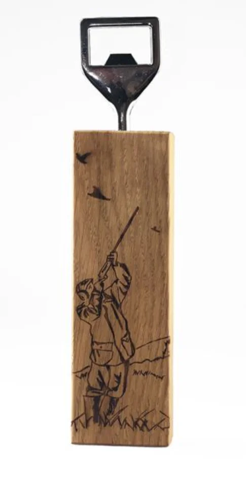 HUNTING OAK BOTTLE OPENER