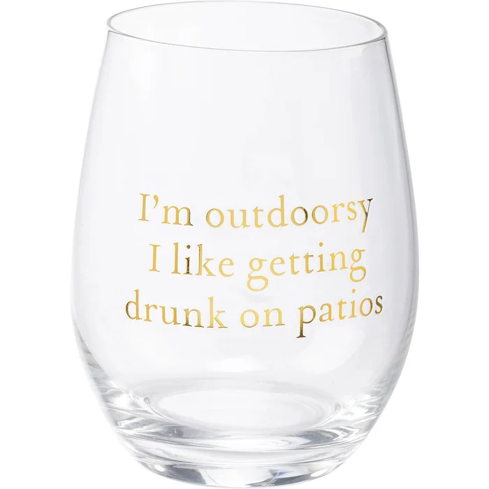 I’m Outdoorsy Wine Glass