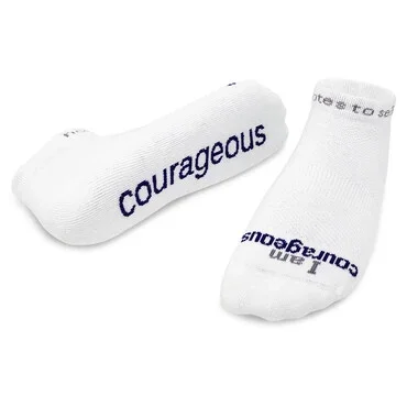 I AM COURAGEOUS WHITE/PURPLE LOW CUT LARGE