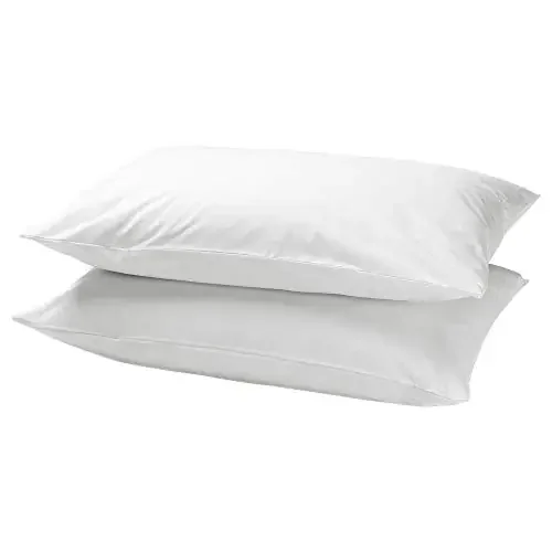 Ikea Aerglo DVALA Cotton Pillowcase (White 50×80 cm) – 2 Pack