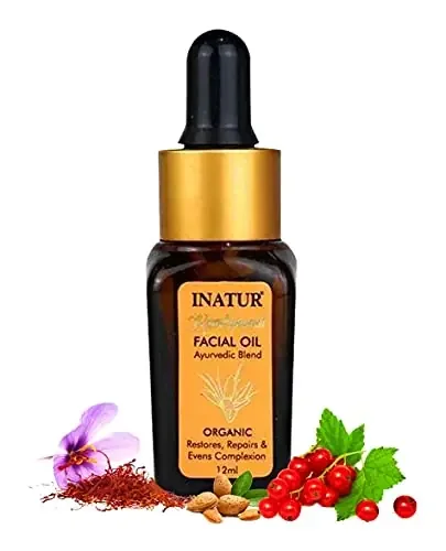 INATUR Kumkumadi Facial Oil, Ayurvedic Formulation, Organic, Anti-Ageing,12 ml