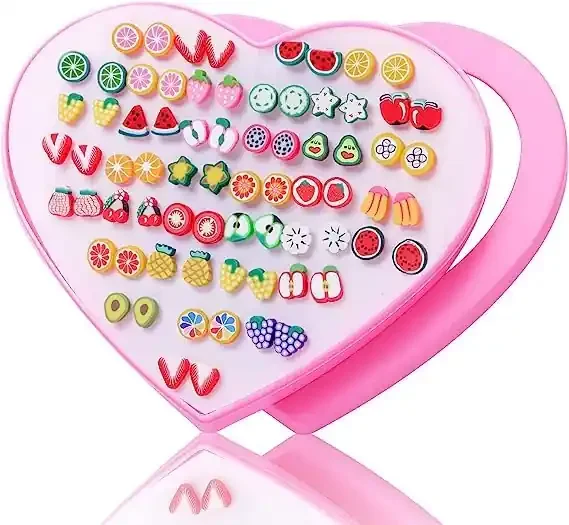 INHEAVEN 36 PAIRS Fashion Stylish Non Precious Base Metal Multicolour Pearl Earrings for Women – Combo 36 Pairs Set (style C)