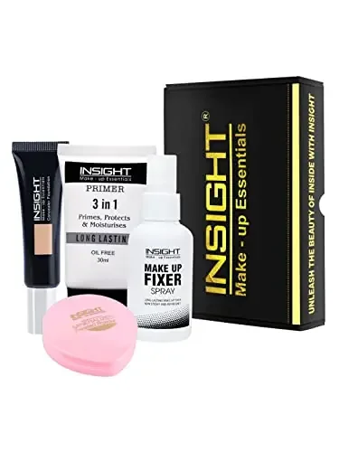 Insight Cosmetics Combo of Primer Fixer Compact Powder and Concealer Foundation