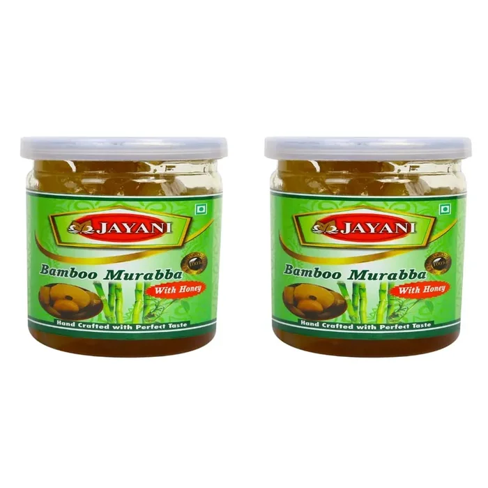 Jayani Homemade Bamboo Murabba with Raw Forest Honey Combo Pack – Helps Increasing Height Growth Bans Ka Murabba 350 Gm Pack of 2 Bamboo Shoots Murabba Good for Health Pure Raw Forest Honey