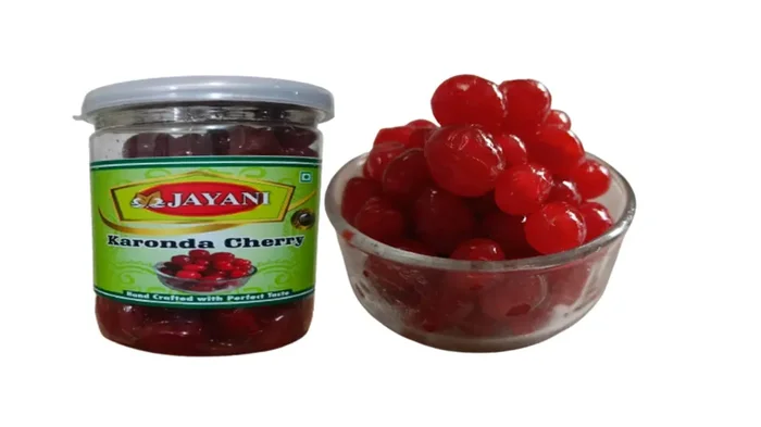 Jayani Homemade Karonda Glazed Cherry Fresh Glazed Candied Cherry Fruit Ideal for Cakes Sprinkles & Decoration I Topping Cherries 350g
