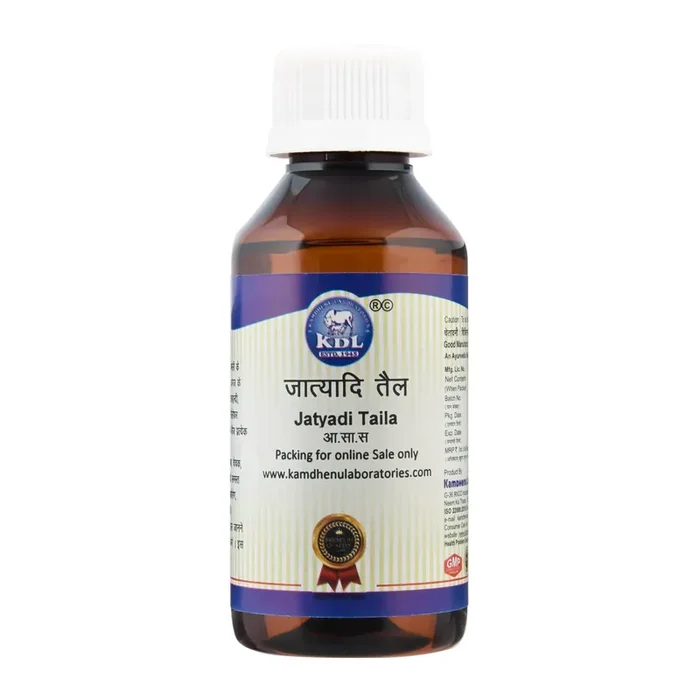 Kamdhenu Laboratories Jatyadi Taila 100 ml For men and women Speedy healing of wounds, injuries etc For external use only