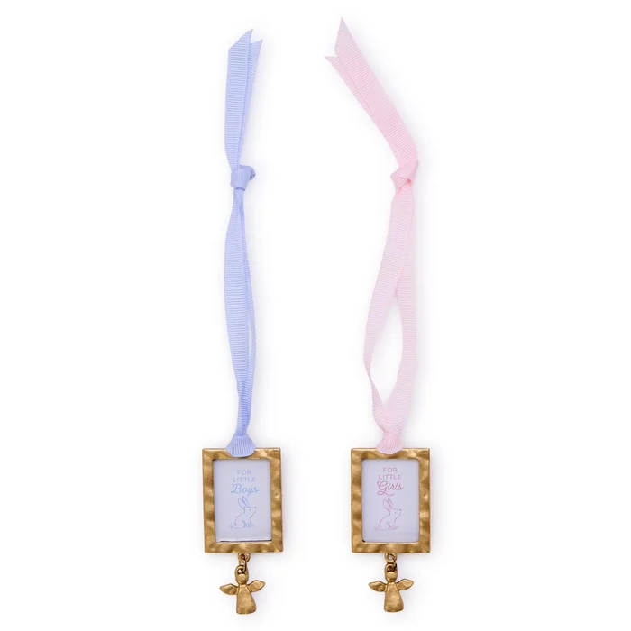 KEEPSAKE ORNAMENT PHOTO FRAME WITH ANGEL CHARM