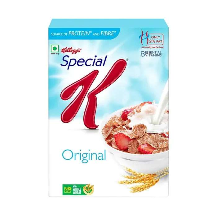 Kellogg‘s Original Special K Only 2% Fat Sub 300 Calorie Breakfast Cereals Whole Wheat Flakes Source of Protein & Fibre 435/455g
