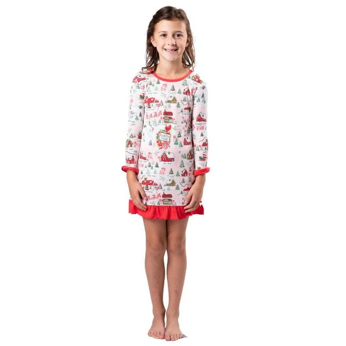 Kids Christmas Village Jammie Gown: M