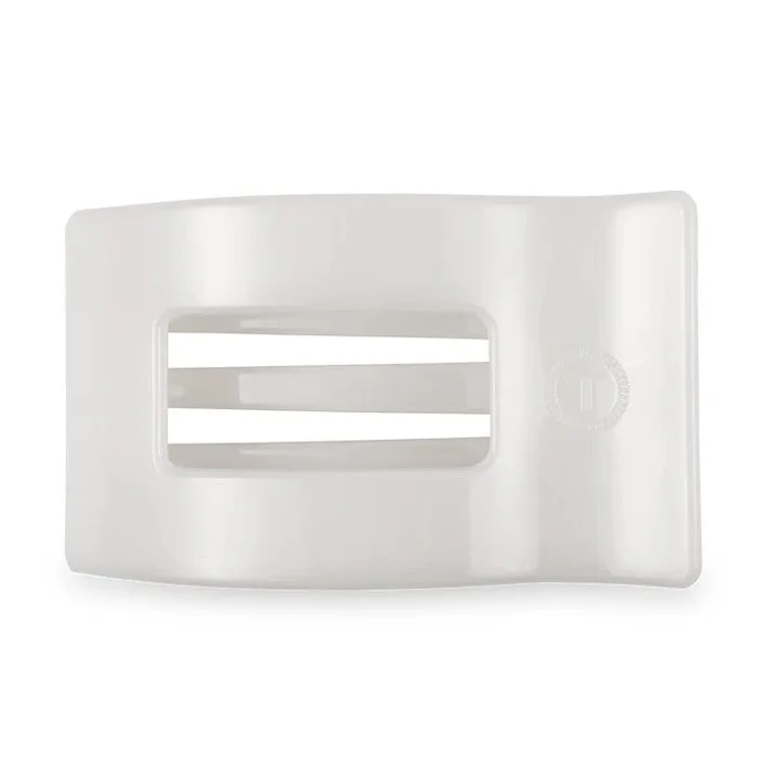Large Flat Rectangle Clip Coconut White