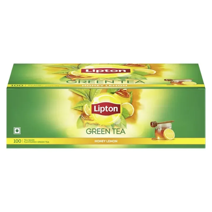 Lipton Honey Lemon Green Tea Bags 100 pcs All Natural Flavour Zero Calories – Improves Metabolism & Reduces Waist 140 gram (100 x 1.4g EACH ) lemon & honey