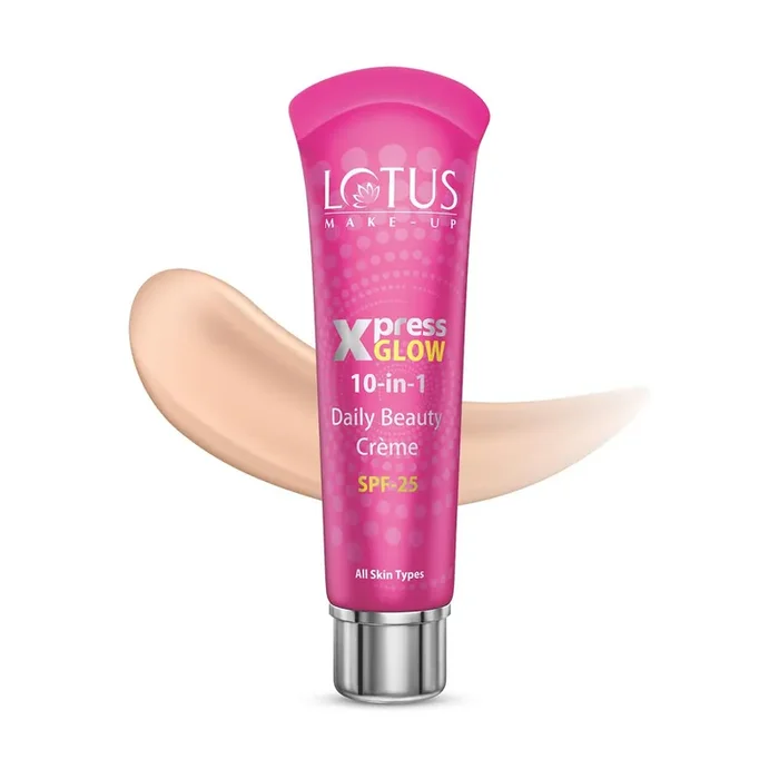 Lotus Makeup Xpress Glow 10 In 1 Daily Beauty Cream, Bright Angel, SPF 25, 30g