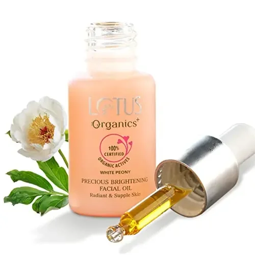 Lotus Organics+ Precious Brightening Face Oil 100% Organic White Py Sulphate & All Skin Types 15ml