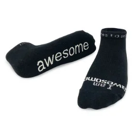 Low Cut Socks I Am Awesome Black Medium