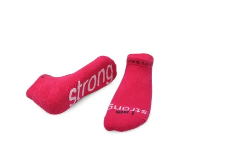 Low Cut Socks I Am Strong Bright Pink Large
