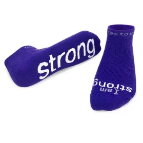 Low Cut Socks I Am Strong Purple/White Large