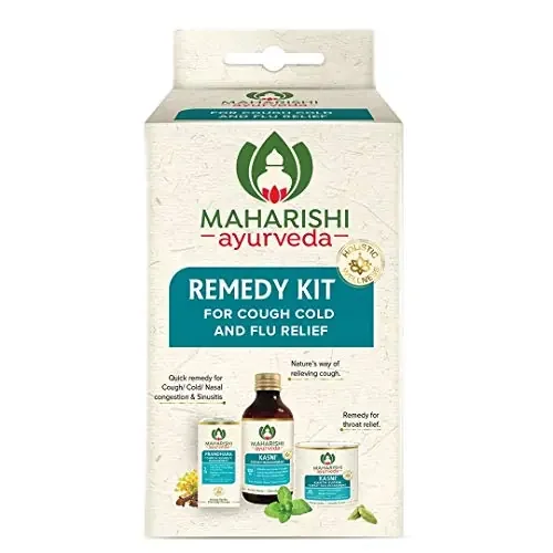 Maharishi Ayurveda Ayurvedic Remedy Kit with Tulsi Cinnamon Pippali Ginger Cinnamon Oil Ginger Black pepper and MoreKasni 50 mlPrandhara 3mlKanth Sudha 30 pastilles (Pack 1)
