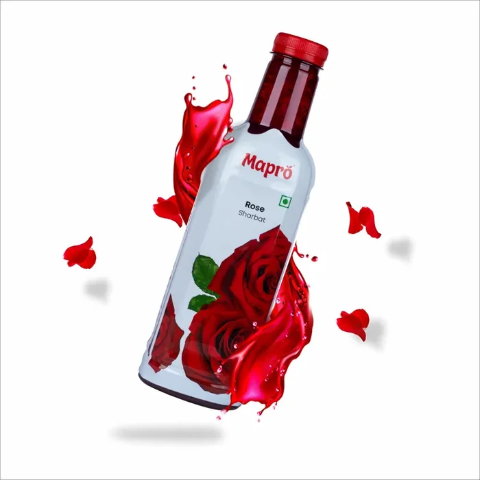 Mapro Rose Sharbat Gluten Free 1000Millilitres Pack of 1
