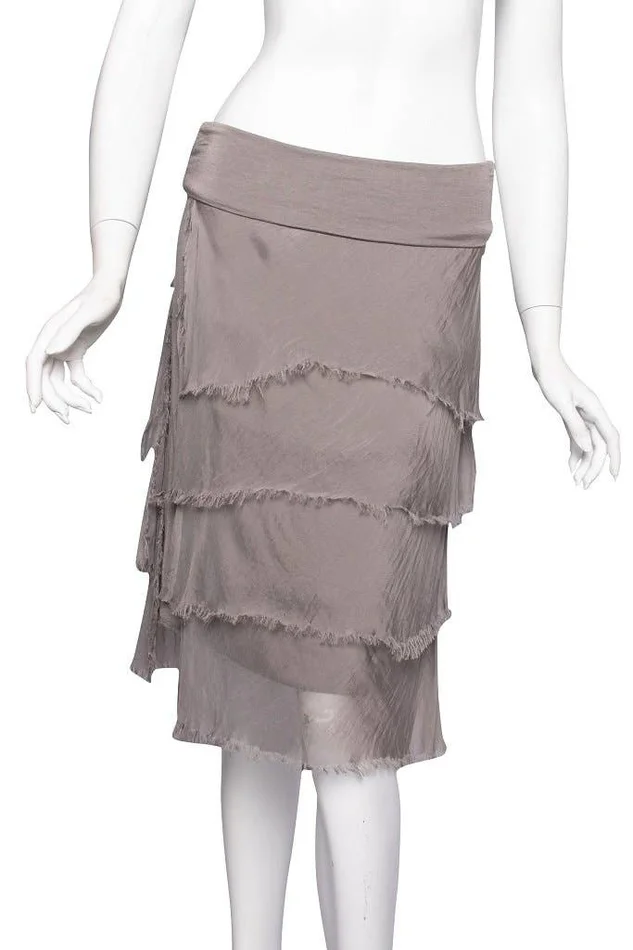Marisa Silk Ruffle Skirt – Short