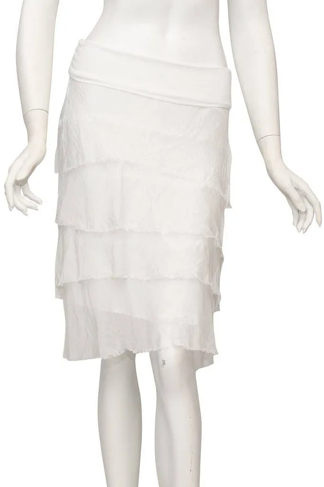 Marisa Silk Ruffle Skirt – Short