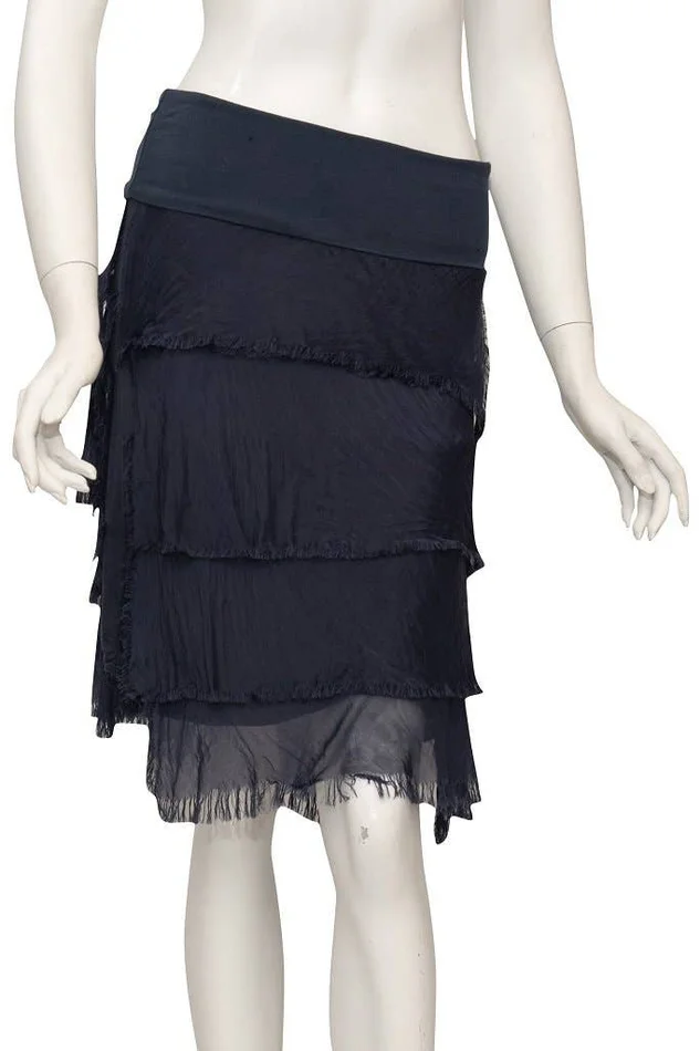 Marisa Silk Ruffle Skirt – Short